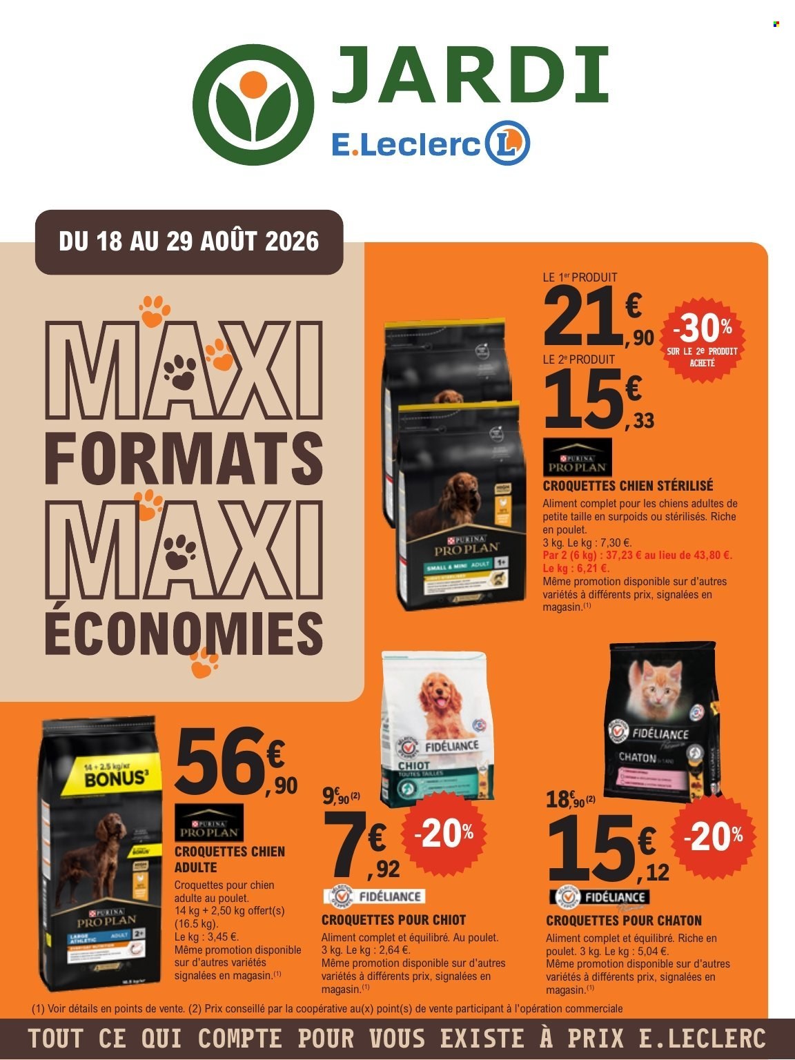 Catalogue E.Leclerc - 18/08/2026 - 29/08/2026. Page 1