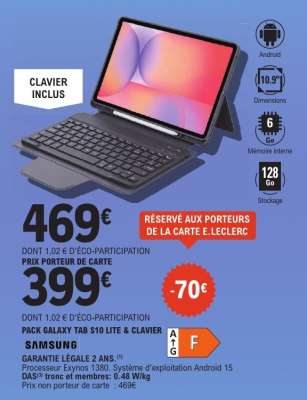 PACK GALAXY TAB S10 LITE & CLAVIER SAMSUNG