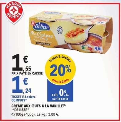 CRÈME AUX ŒUFS À LA VANILLE “DÉLISSE”