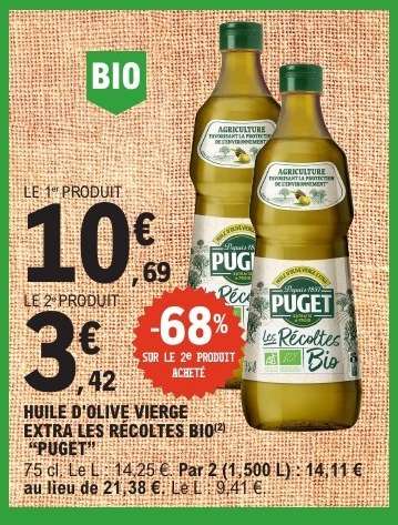 Huile d'Olive Vierge Extra Les Récoltes Bio 'Puget'