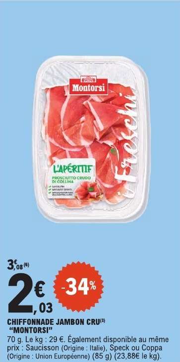 CHIFFONNADE JAMBON CRU “MONTORSI”