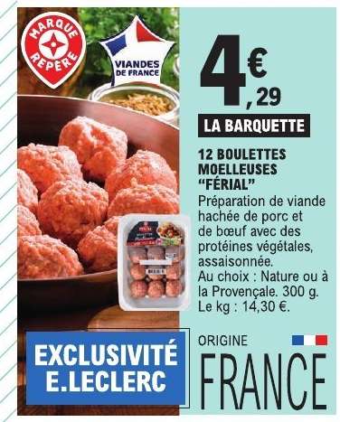 12 BOULETTES MOELLEUSES 'FÉRIAL'