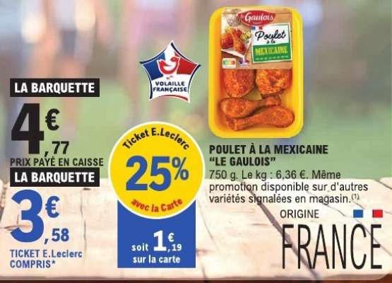 POULET À LA MEXICAINE “LE GAULOIS”