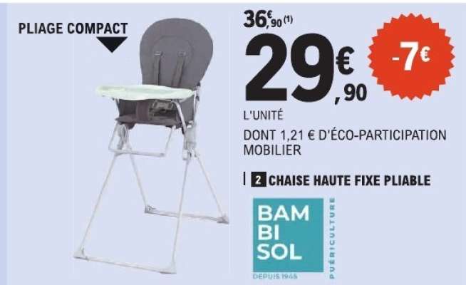 CHAISE HAUTE FIXE PLIABLE