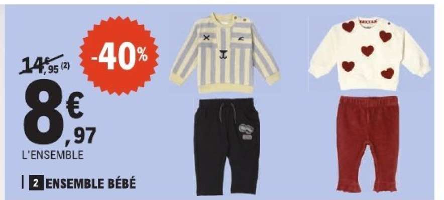 2 ENSEMBLE BÉBÉ