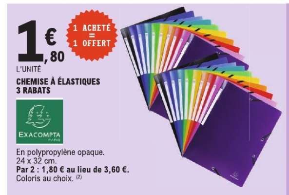 Chemise à élastiques 3 rabats