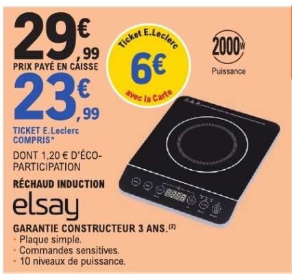 Réchaud induction elsay