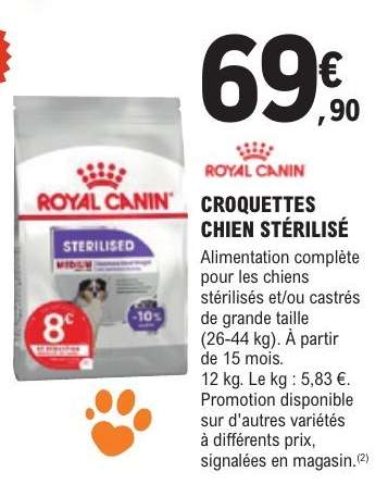 CROQUETTES CHIEN STÉRILISÉ