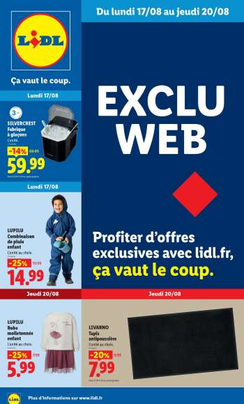 Catalogue Lidl - 17/08/2026 - 20/08/2026.