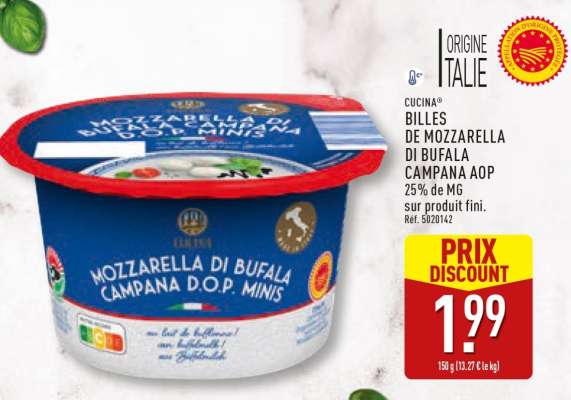 Cucina Billes de Mozzarella di Bufala Campana AOP
