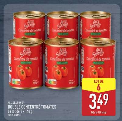 ALL SEASONS® DOUBLE CONCENTRÉ TOMATES