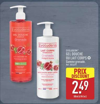 EVOLUDERM GEL DOUCHE OU LAIT CORPS