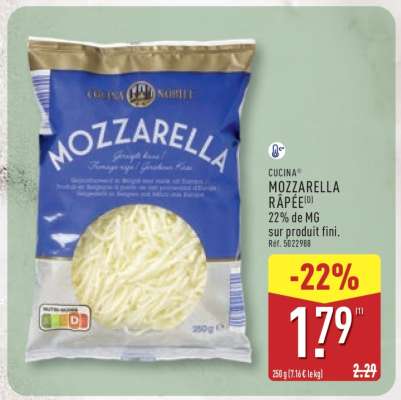 CUCINA® MOZZARELLA RÂPÉE