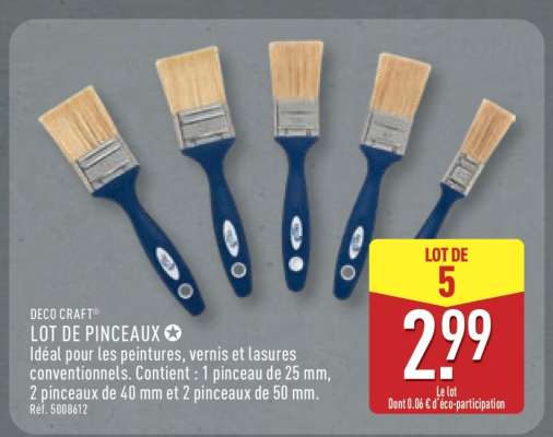 LOT DE PINCEAUX