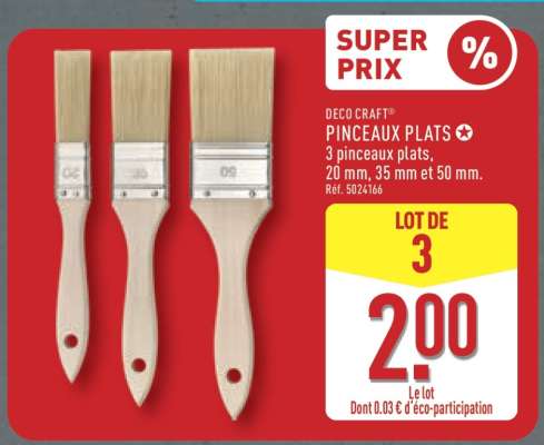 DECO CRAFT PINCEAUX PLATS