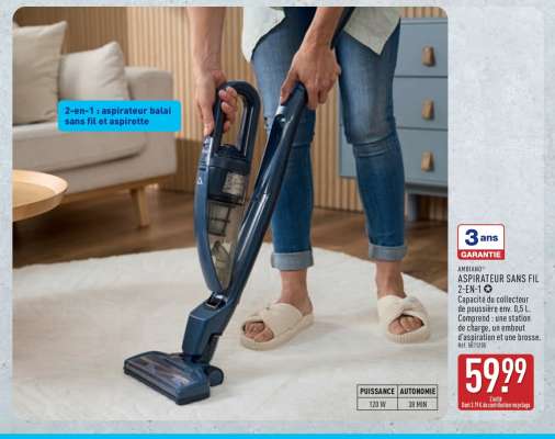 ASPIRATEUR SANS FIL 2-EN-1
