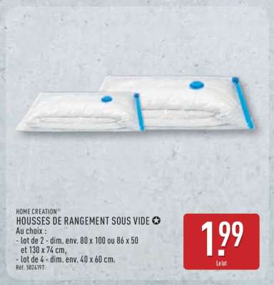 HOUSSES DE RANGEMENT SOUS-VIDE