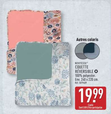 NOVITESSE COUETTE RÉVERSIBLE