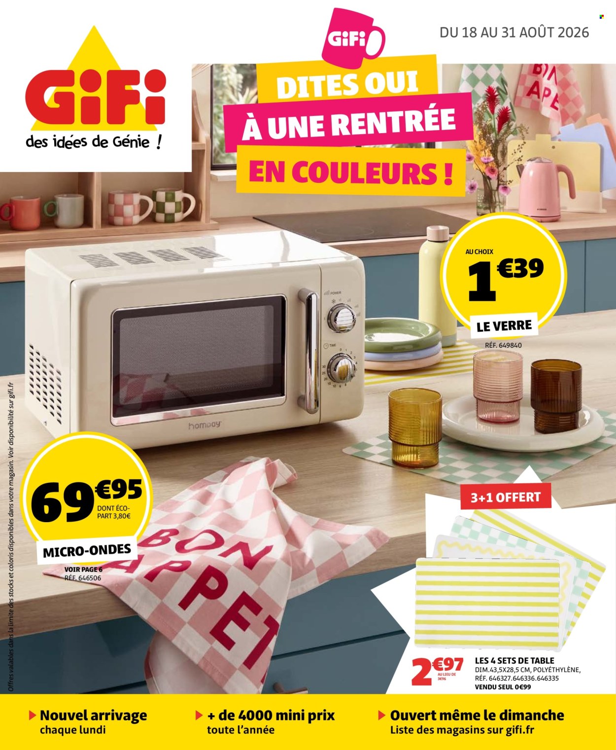 Catalogue GiFi - 18/08/2026 - 31/08/2026. Page 1