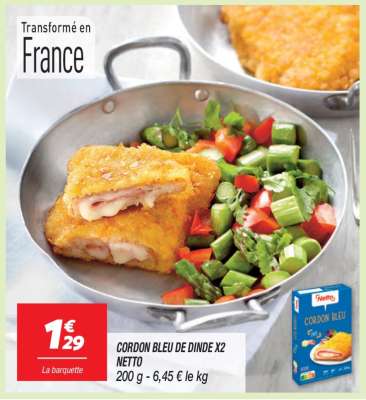 CORDON BLEU DE DINDE X2 NETTO