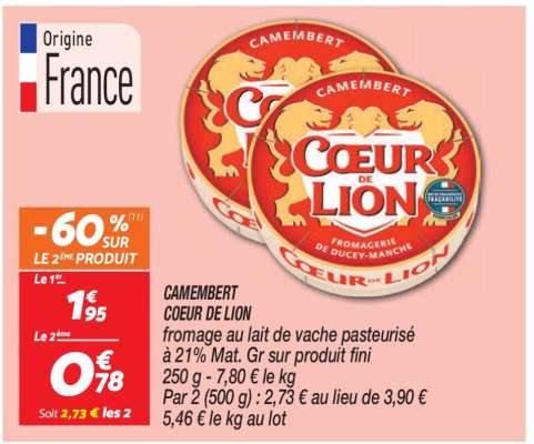 Camembert Coeur De Lion