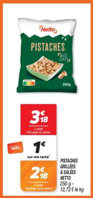 Pistaches Grillées & Salées Netto