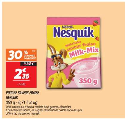 POUDRE SAVEUR FRAISE NESQUIK