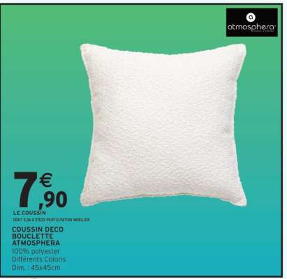 COUSSIN DECO BOUCLETTE ATMOSPHERA