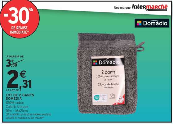 LOT DE 2 GANTS DOMEDIA