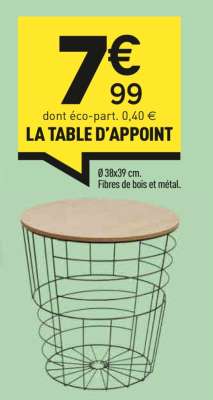 LA TABLE D'APPOINT