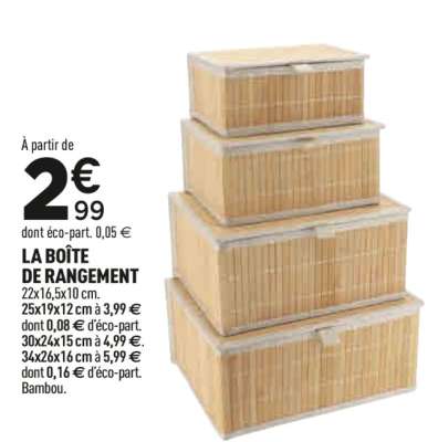 La boîte de rangement