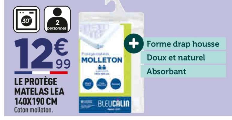 LE PROTÈGE MATELAS LEA 140X190 CM