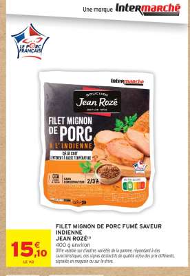 FILET MIGNON DE PORC FUMÉ SAVEUR INDIENNE