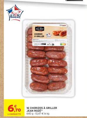 16 Chorizos à Griller Jean Rozé