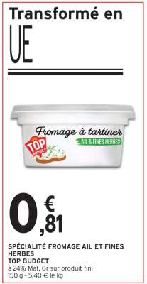 SPÉCIALITÉ FROMAGE AIL ET FINES HERBES