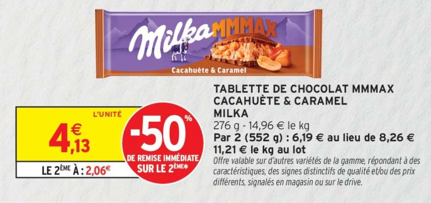 Tablette de chocolat MMMAX Cacahuète & Caramel
