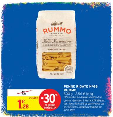 PENNE RIGATE N°66 RUMMO