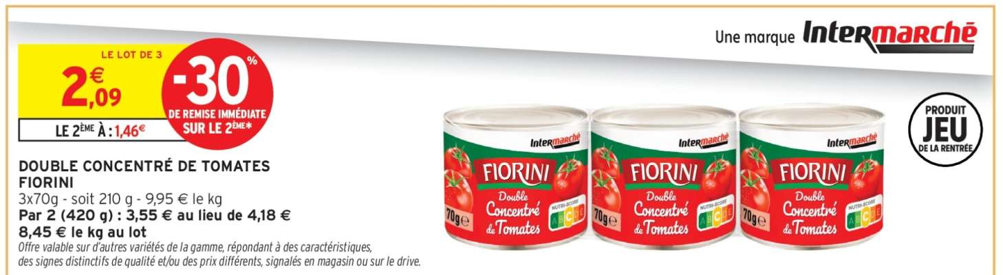 DOUBLE CONCENTRÉ DE TOMATES FIORINI