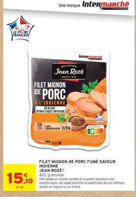 FILET MIGNON DE PORC FUMÉ SAVEUR INDIENNE
