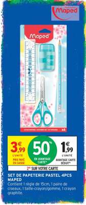 SET DE PAPETERIE PASTEL 4PCS MAPED
