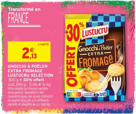 Gnocchi à Poêler Extra Fromage Lustucru Sélection