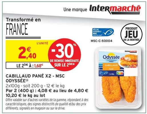CABILLAUD PANÉ X2 - MSC ODYSSÉE