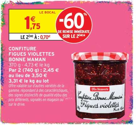 CONFITURE FIGUES VIOLETTES BONNE MAMAN