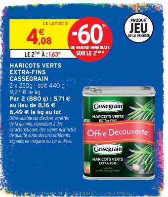 Haricots Verts Extra-Fins Cassegrain