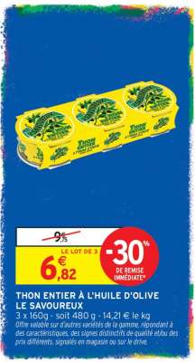 Thon entier à l’huile d’olive LE SAVOUREUX