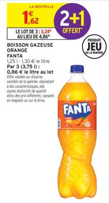 Boisson gazeuse orange Fanta