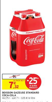 BOISSON GAZEUSE STANDARD COCA-COLA