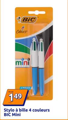 Stylo à bille 4 couleurs BIC Mini
