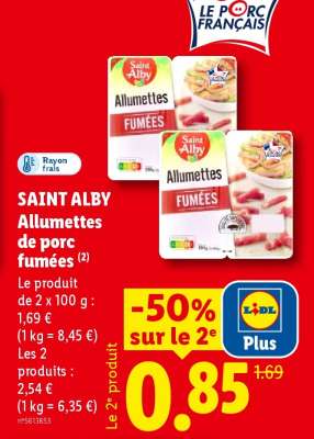 SAINT ALBY Allumettes de porc fumées