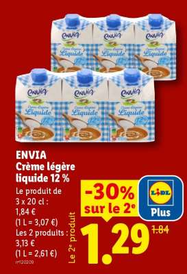 ENVIA Crème légère liquide 12%